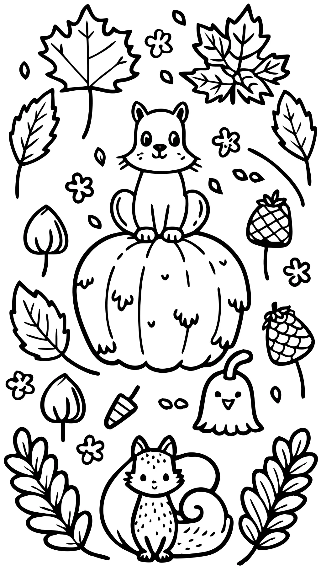 coloring pages of fall